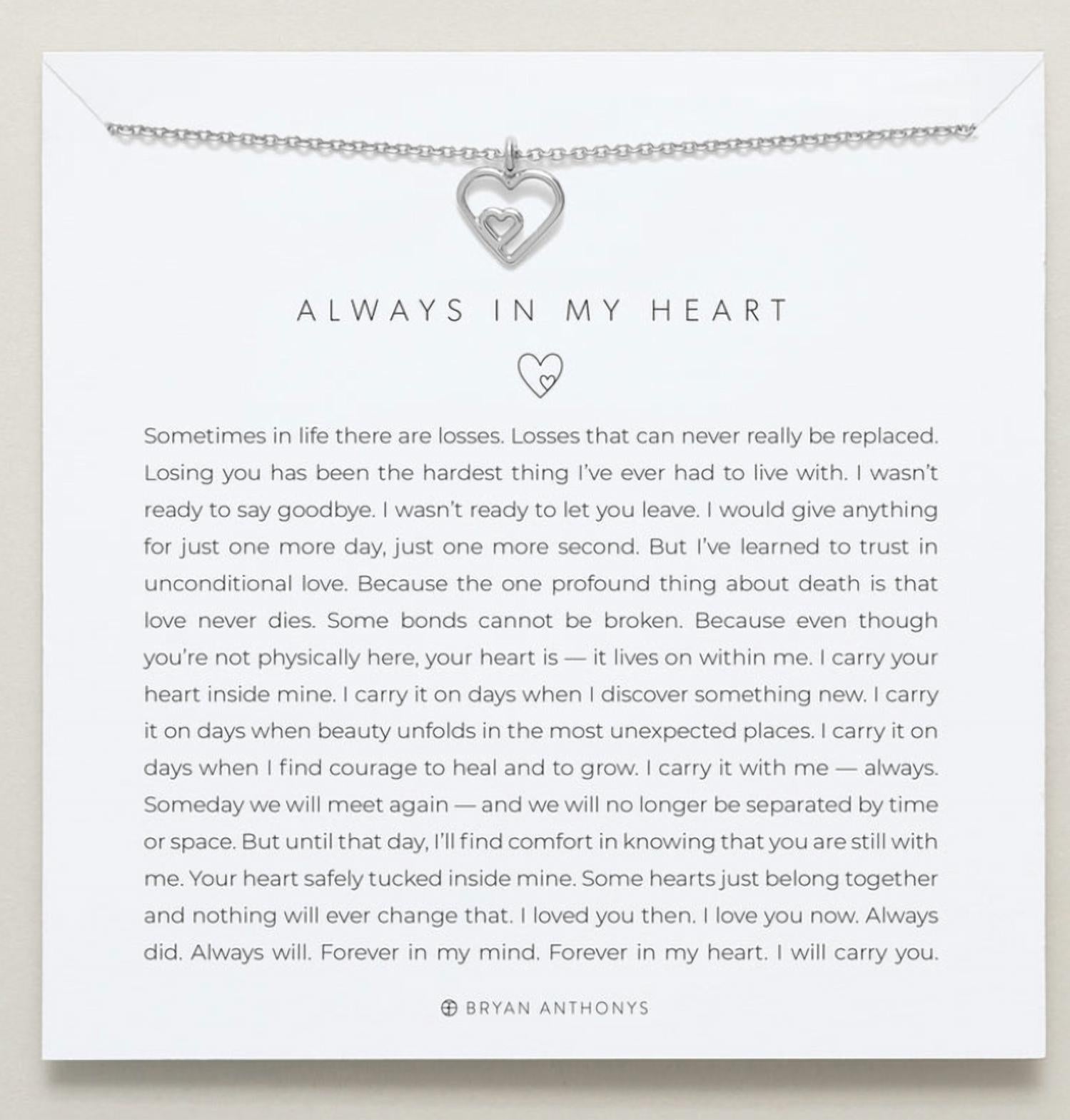 Bryan Anthonys - Women's Always In My Heart Icon Necklace