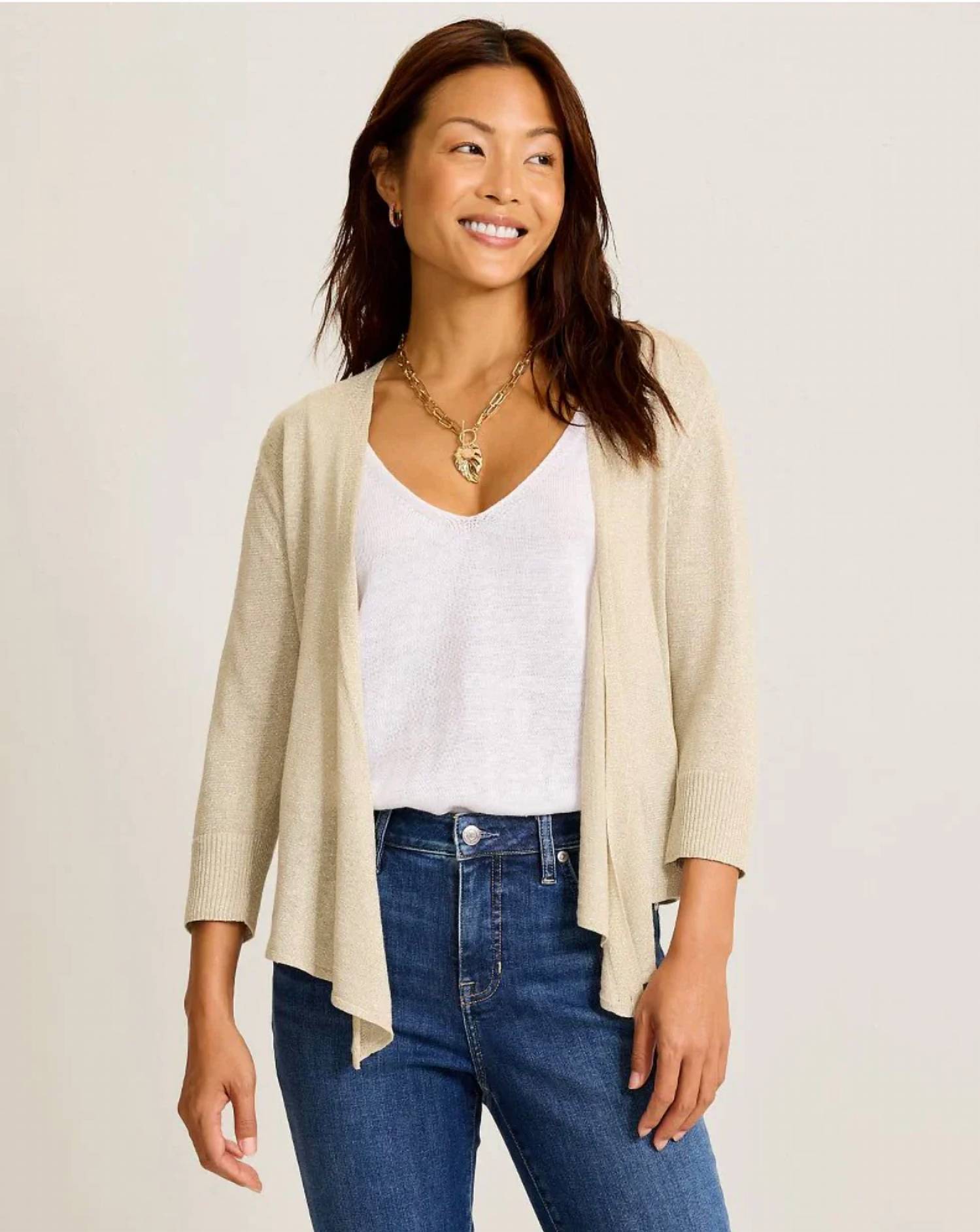 Tommy Bahama - Addison Shimmer Linen-blend Cardigan