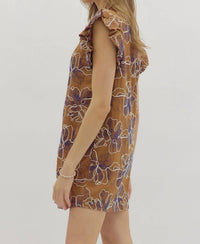 Entro - Women's Commencing Autumn Embroidered Floral Dress