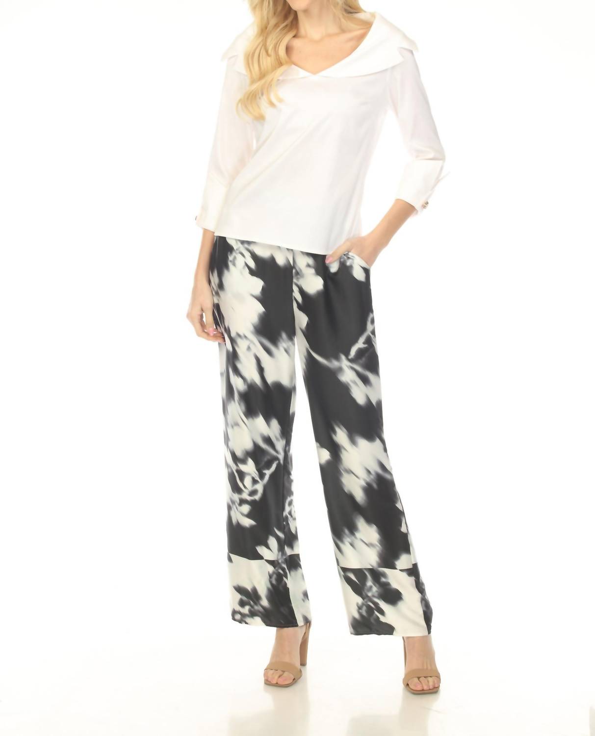 Joseph Ribkoff - Over The Shoulder Collar 3/4 Sleeve Top