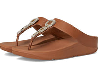 Fitflop - Women's Fino Crystal-chain Leather Toe-post Sandals