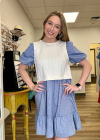 Voy - Short Sleeve Denim Dress