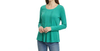 Noen - Long Sleeve Pleated T-shirt