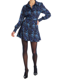ALLISON NEW YORK Dylan Mini Dress in midnight floral 1 - women's dress - alternate view