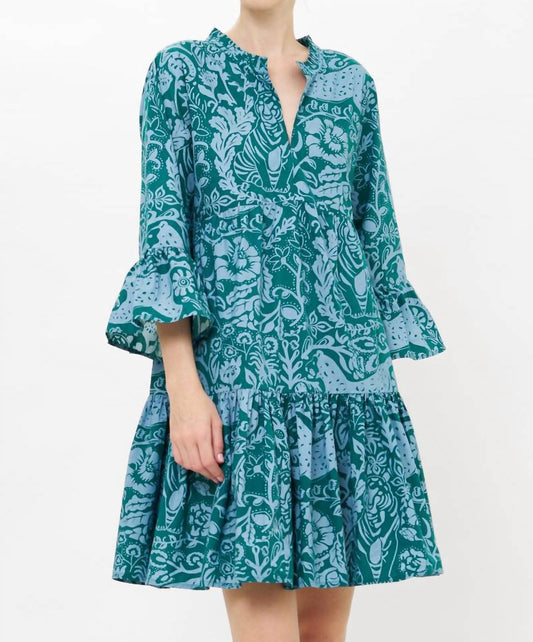 Oliphant - Bell Sleeve Tiered Mini Dress