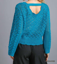 Umgee - Crochet Light Weight Pullover Top