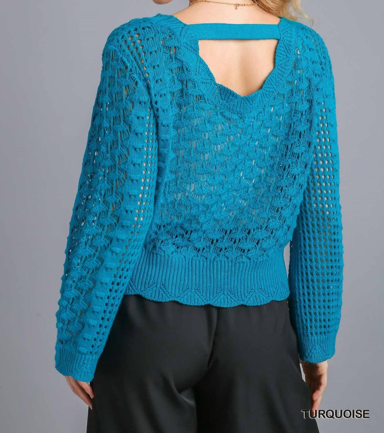 Umgee - Crochet Light Weight Pullover Top
