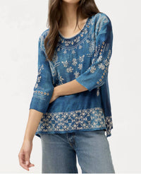 Johnny Was - Silk Denim Wash Blouse