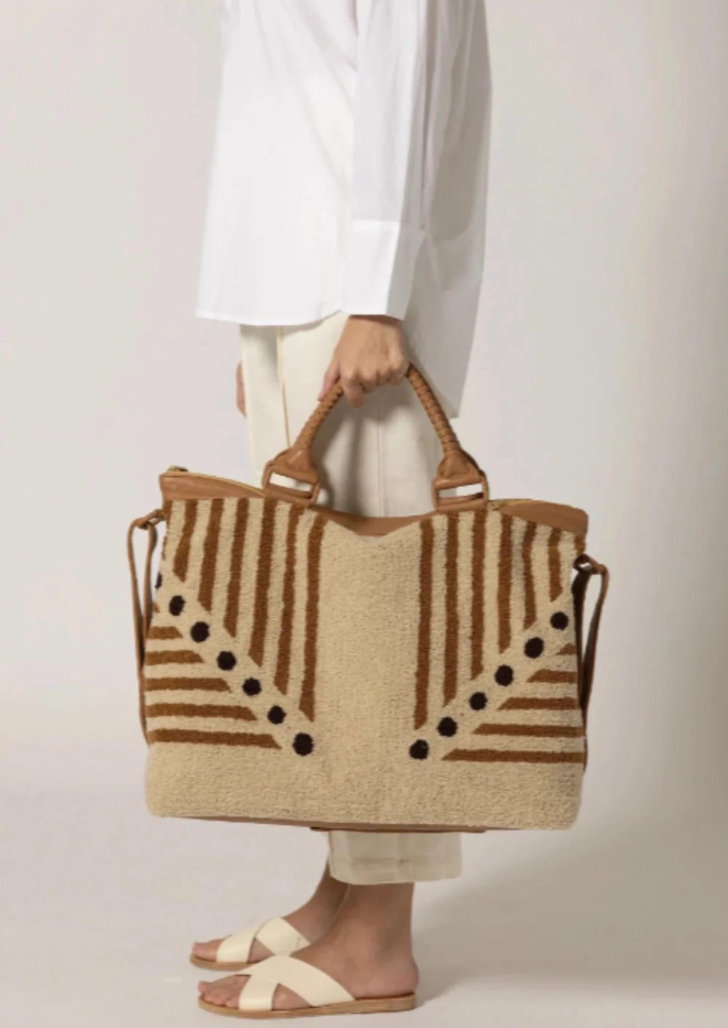 Cleobella - Women's Lusso Stripe Weekender Travel Bag