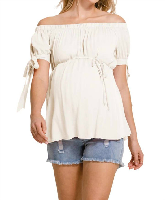 Hello Miz - Off Shoulder Maternity Blouse