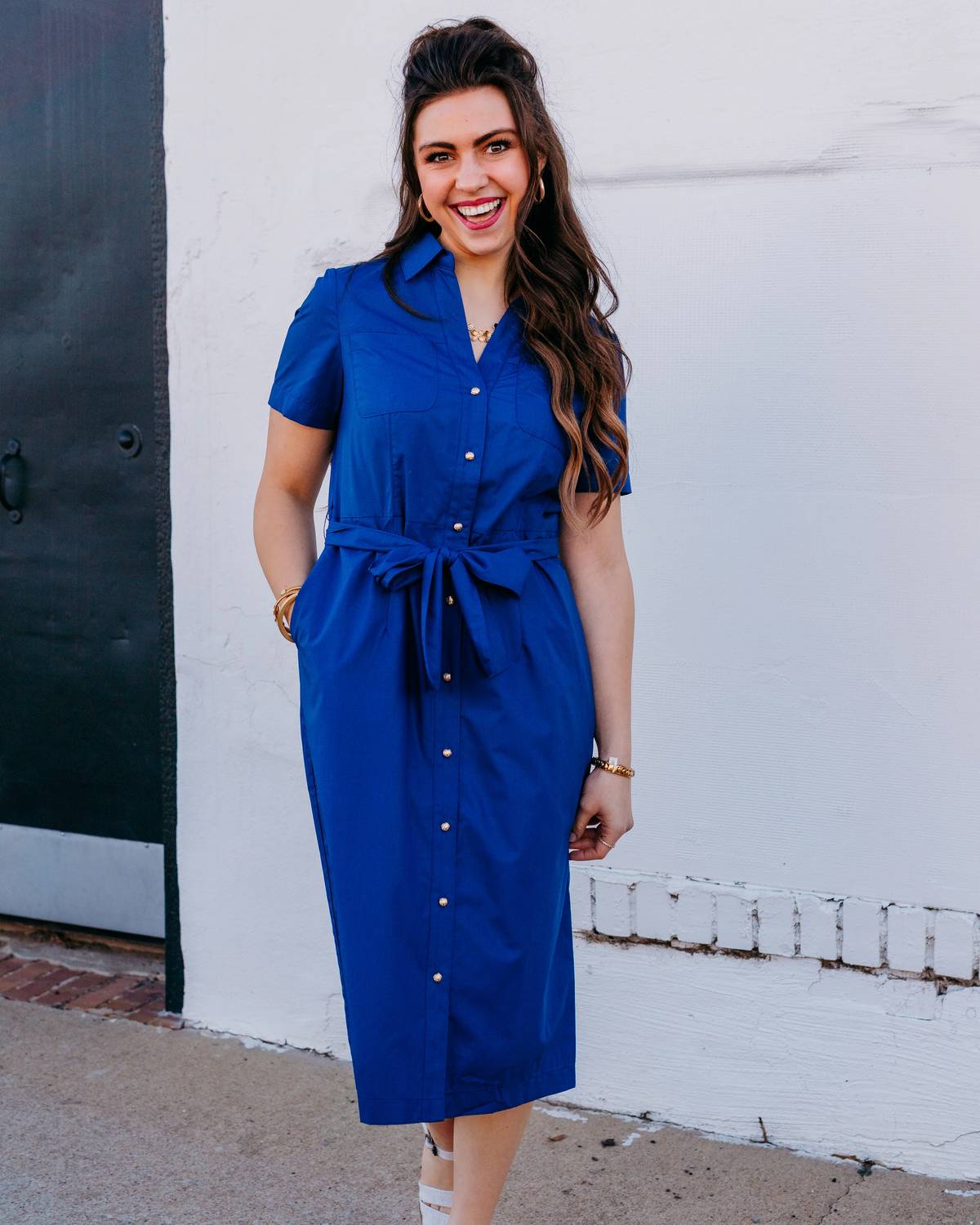 Joy Joy - Pocket Midi Shirtdress