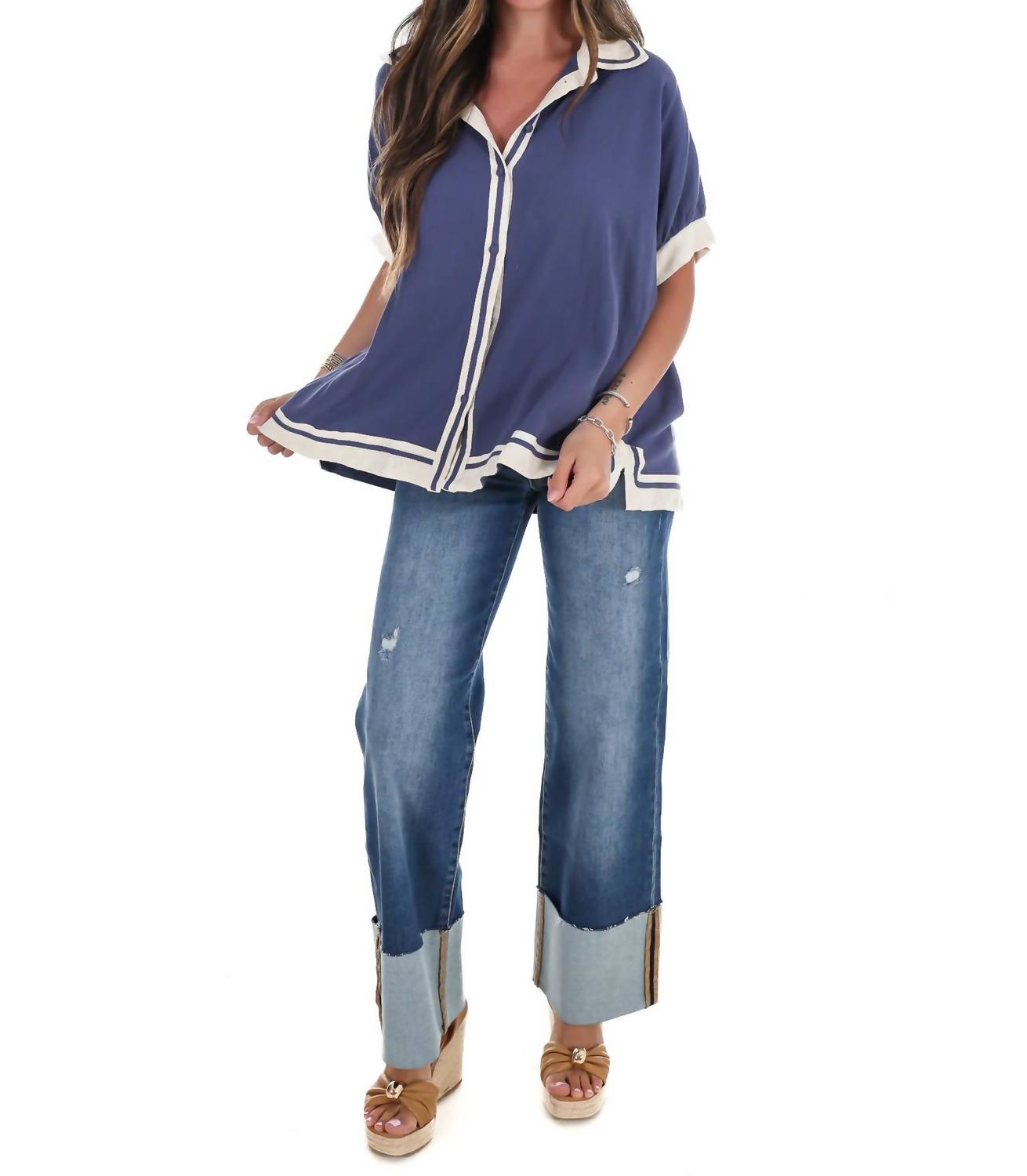 Umgee - Women's Coastal Classic Linen Top