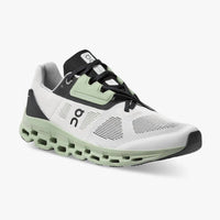 On Men's Cloudstratus Running Shoes in white black sage - men's shoe