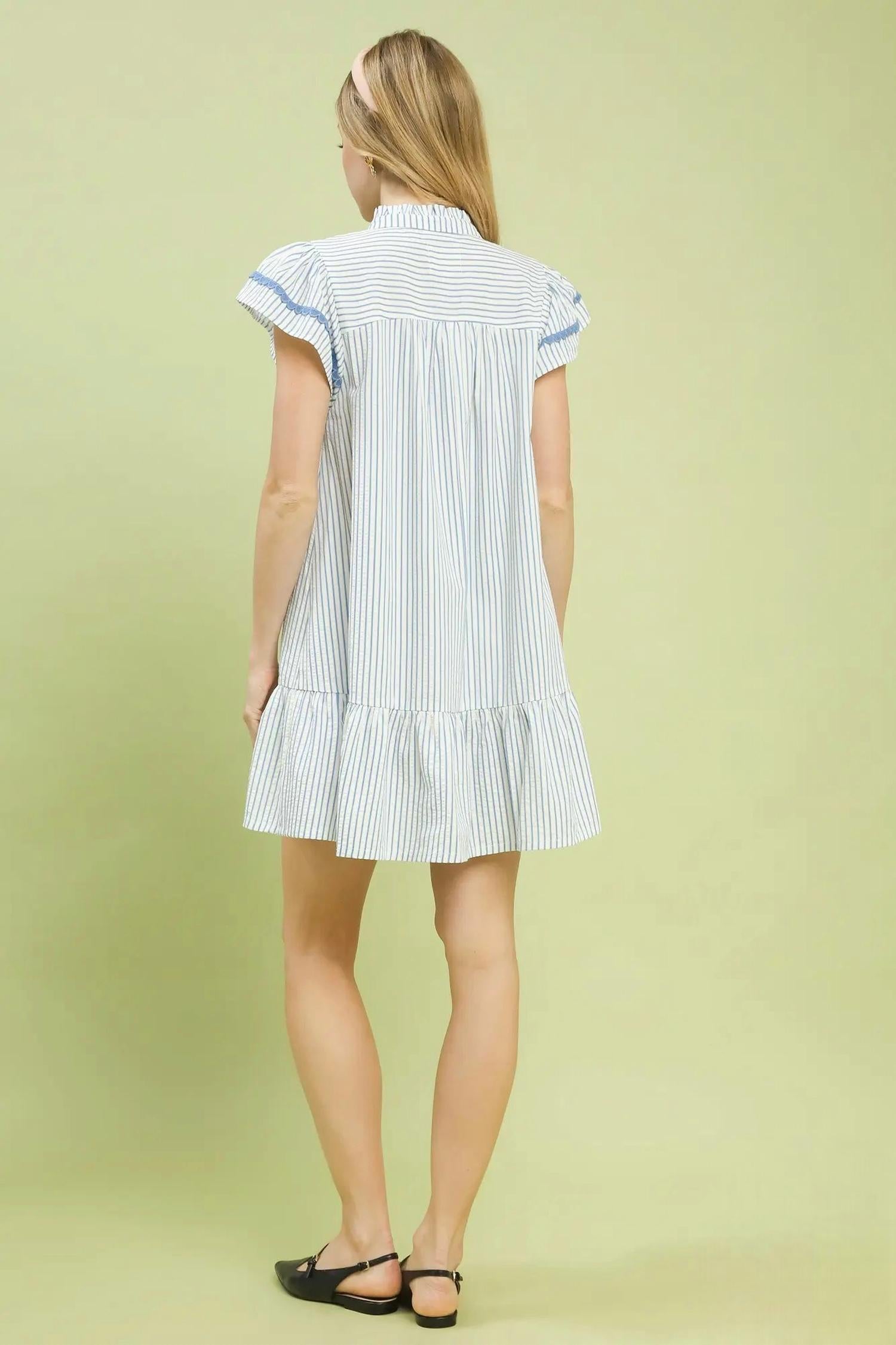 Umgee - Pinstripe Mini Dress