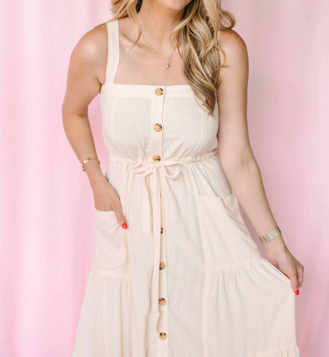 Lovestitch - Boho Linen Maxi Dress