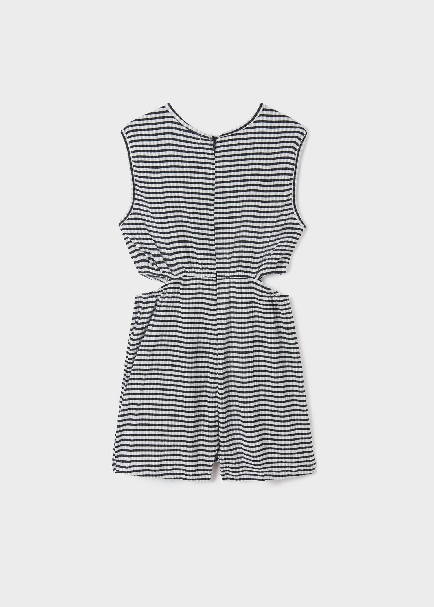 Mayoral - Kids Jacquard Gingham Cutout Jumpsuit