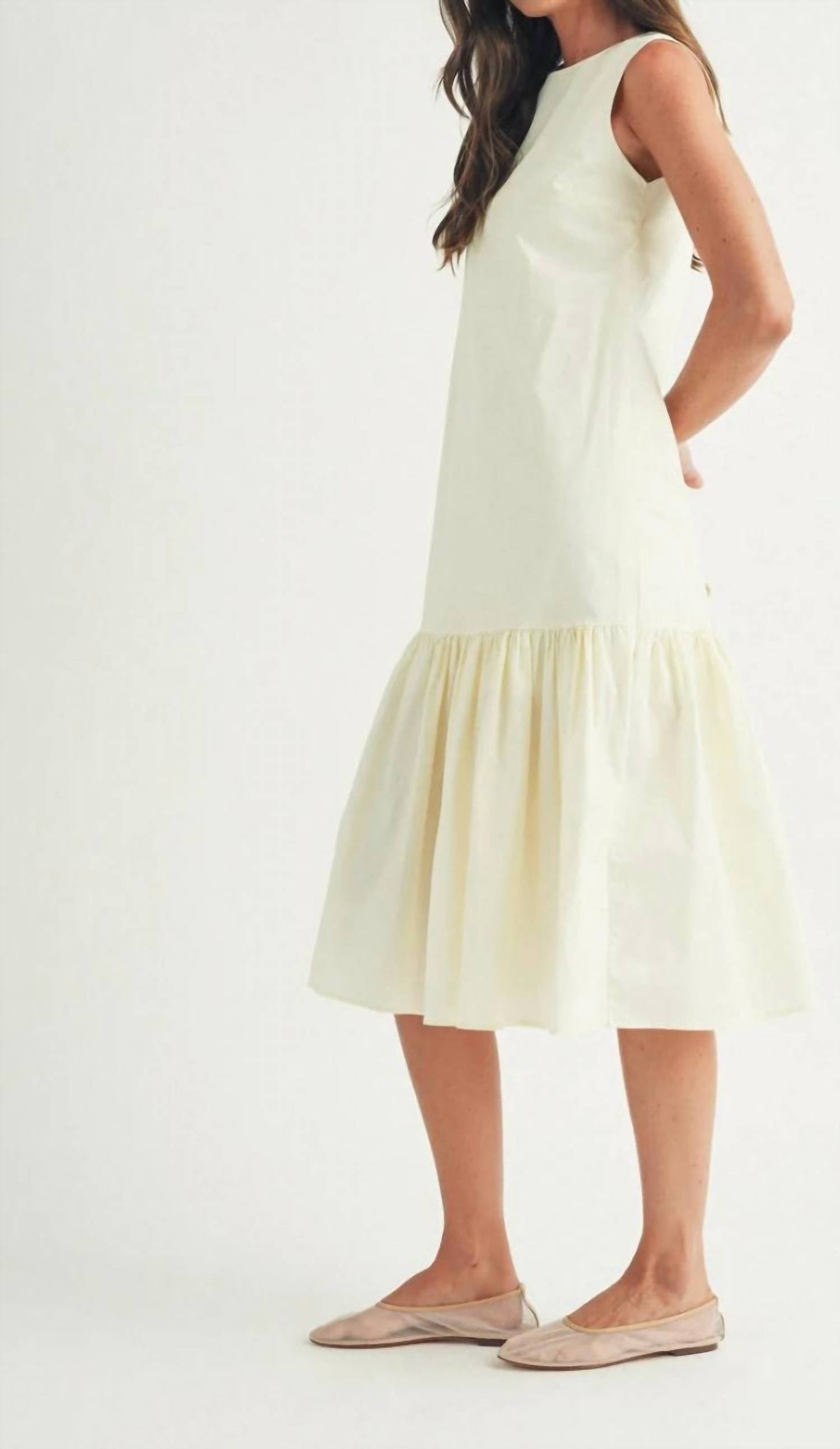 Elle Grey - Poplin Midi Dress