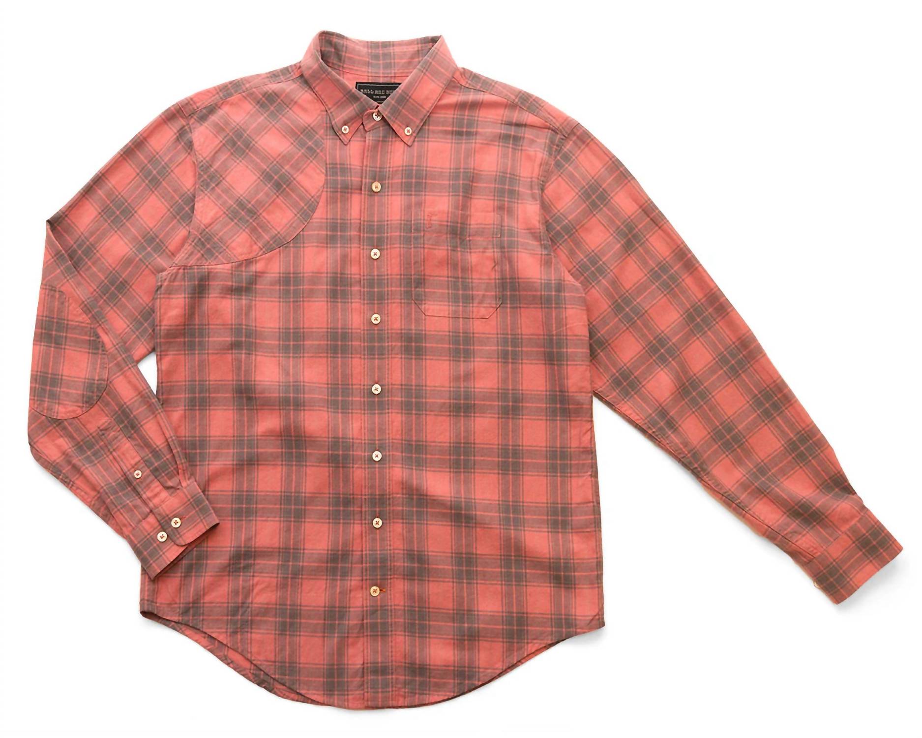 Ball & Buck Sportsman Flannel Shirt in charleston plaid - men's shirt - detail view