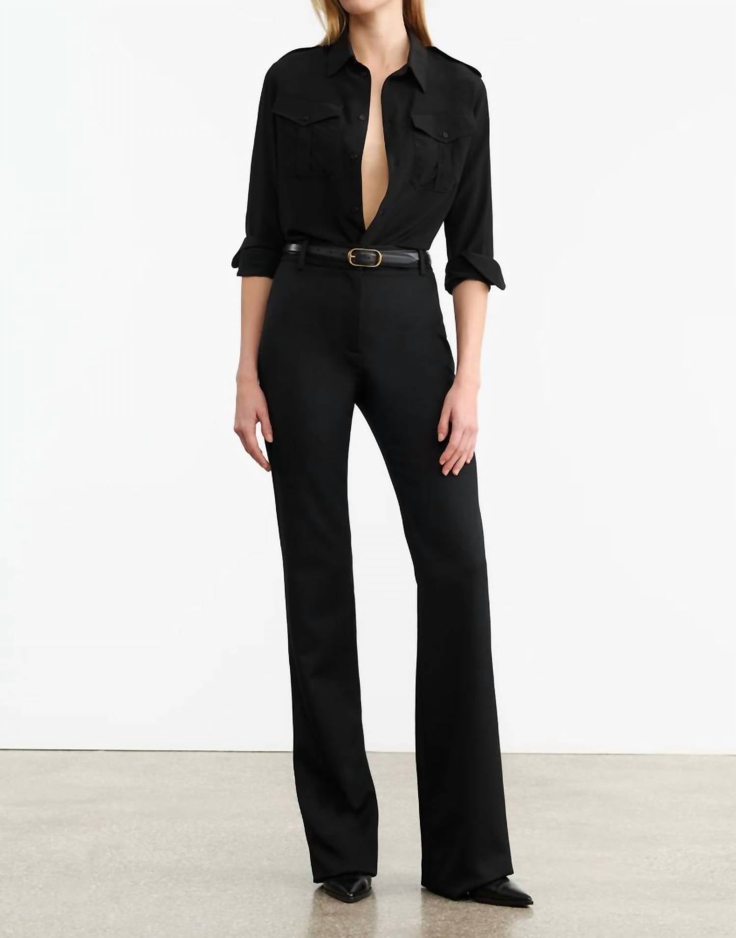 NILI LOTAN Corette Pant in black 2 - women's pants - detail view