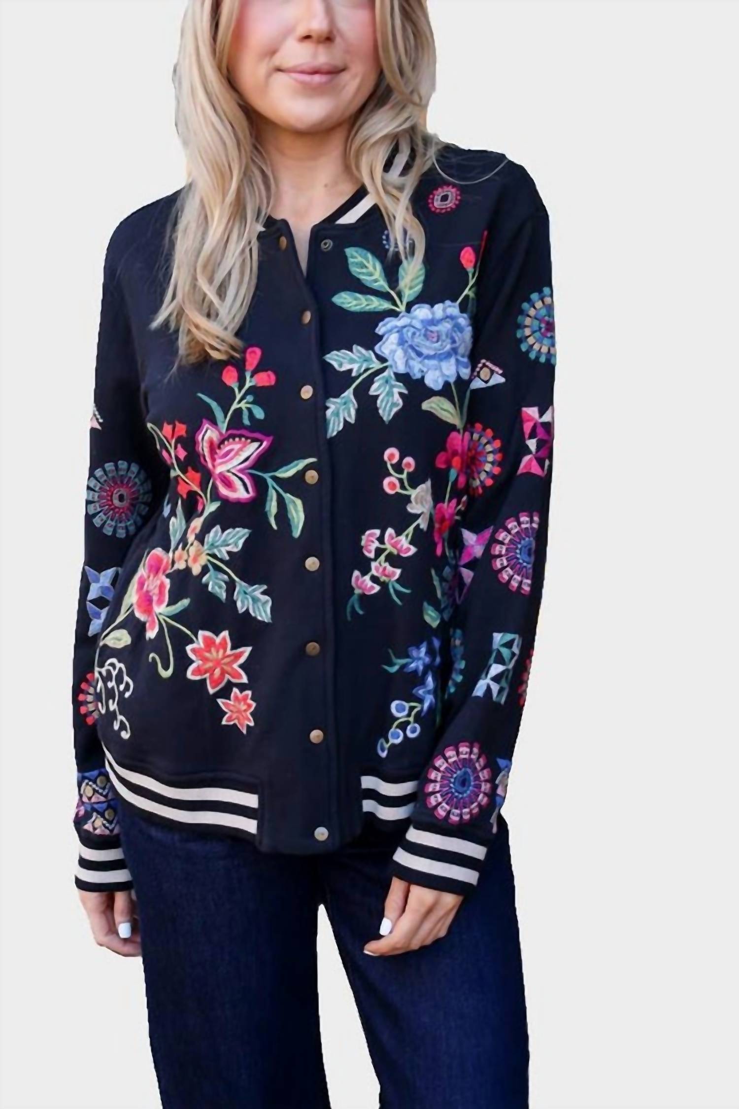 Johnny Was - FRENCH TERRY BOMBER JACKET NIKKOLA