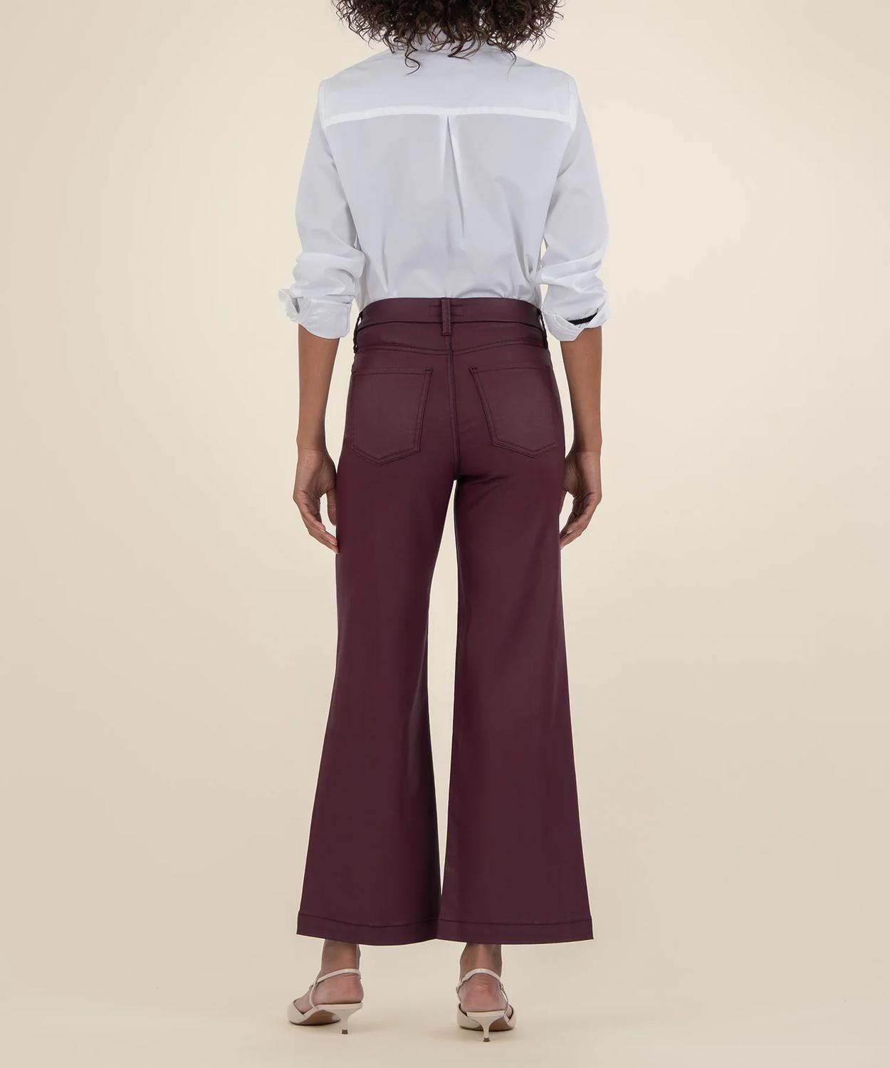 Kut From The Kloth - Meg Coated Hi Rise Wide Leg Jeans