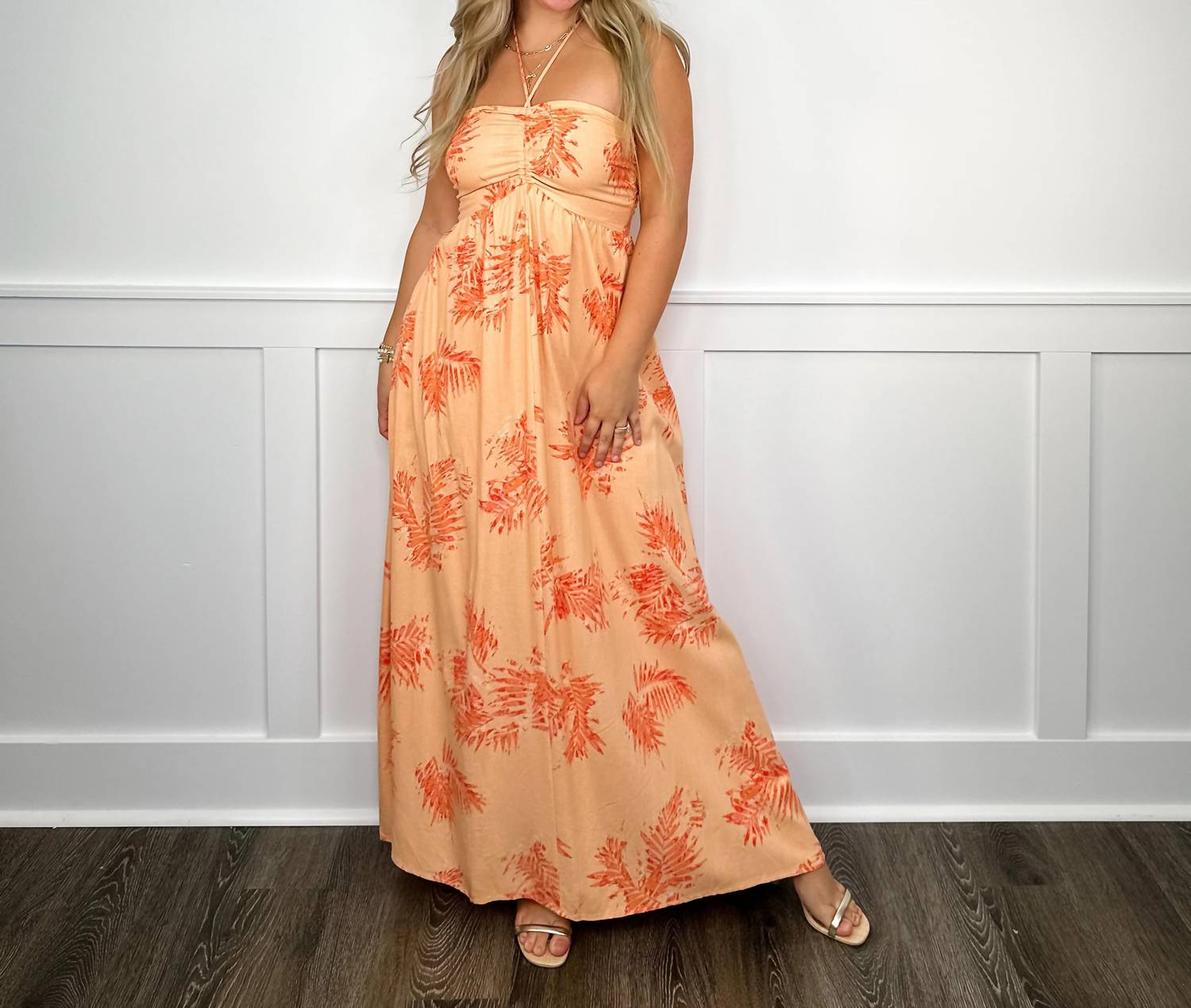By Together - Running Through My Mind Halter Maxi Dress