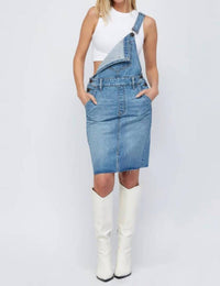 Hidden - Women's Denim Overall Skirt