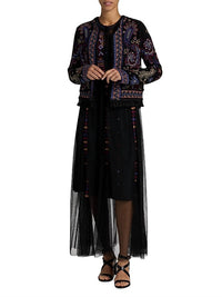 Johnny Was Women's Katiuska Short Fringe Jacket in black - women's jacket