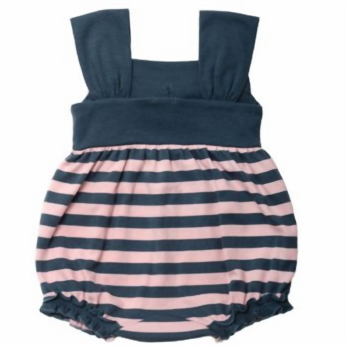 Lemon Loves Layette - Baby Girls' Nautical Bow Bubble Romper