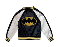 Lola + The Boys Boy's Batman-patched Leather Jacket in black - item - detail view