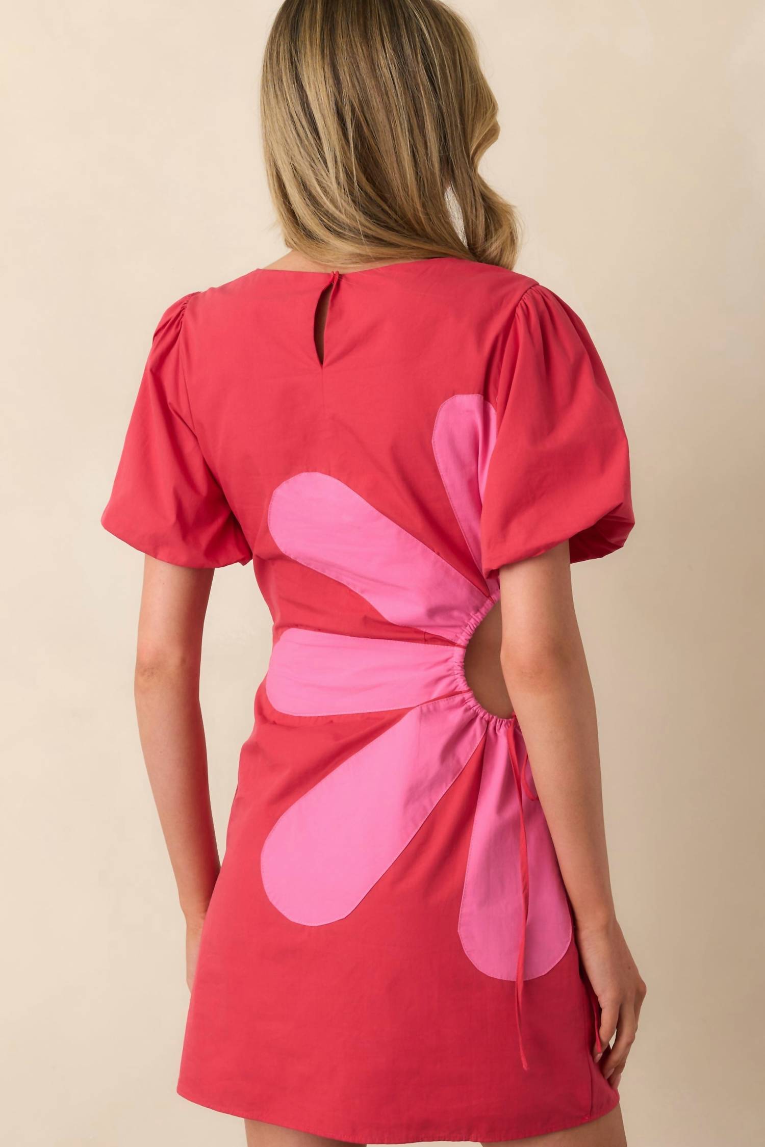 Strut & Bolt - Side Cut Out Flower Detail Dress