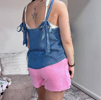 Hyfve - Amber Mineral Wash Denim Tank With Back Ties