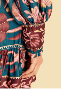 Farm Rio - Seashell Tapestry Lenzing Viscose Minidress