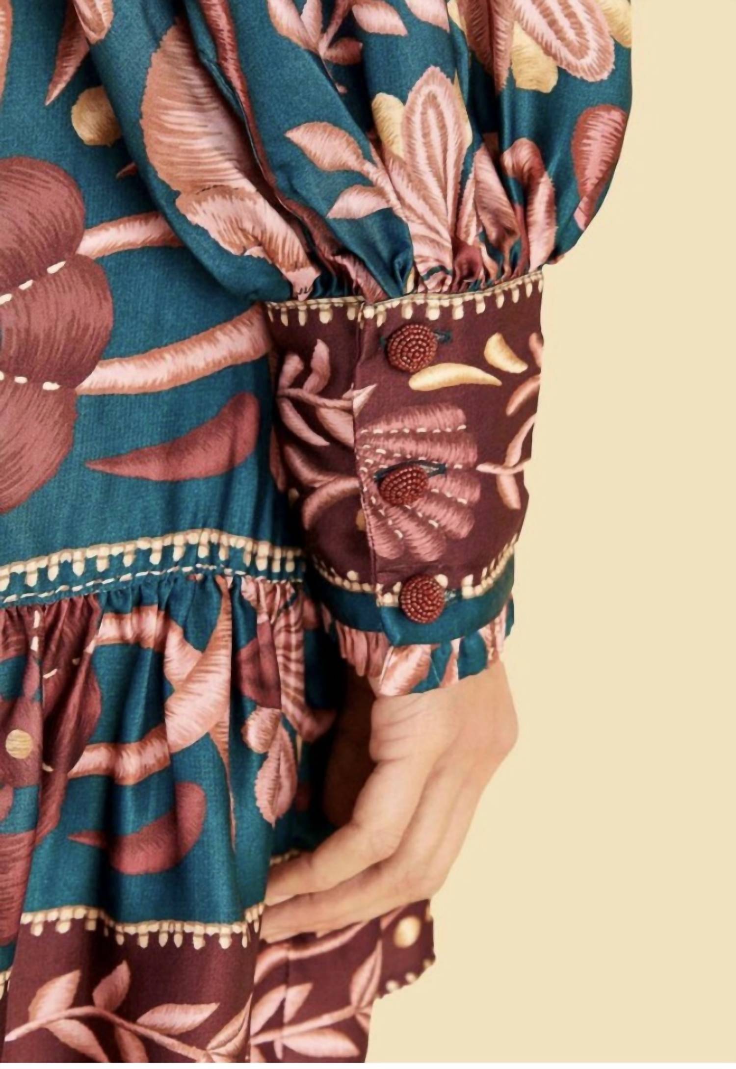 Farm Rio - Seashell Tapestry Lenzing Viscose Minidress