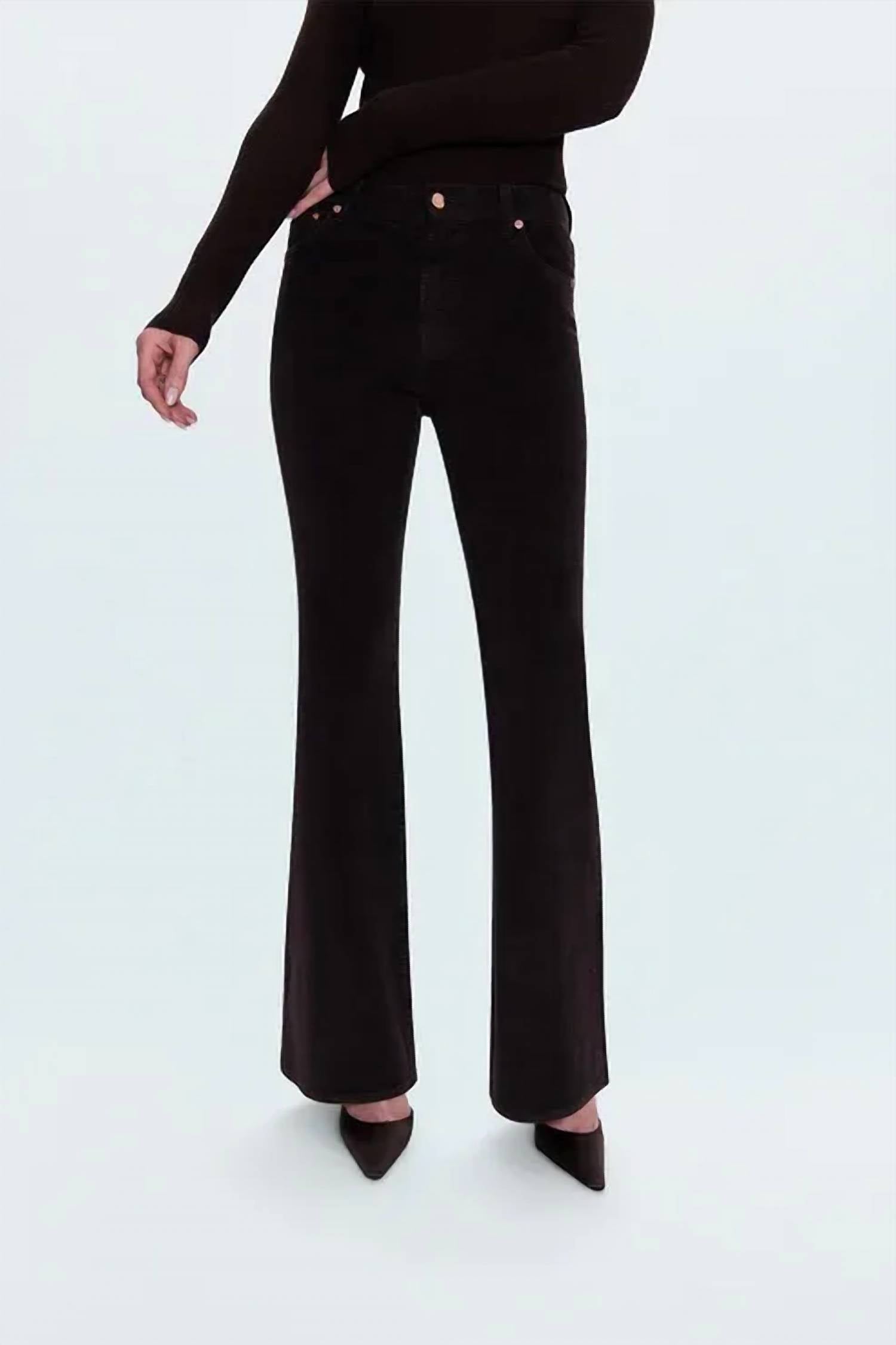 PISTOLA Kinsley Corduroy Flare Jeans in mocha 1 - women's jeans - detail view