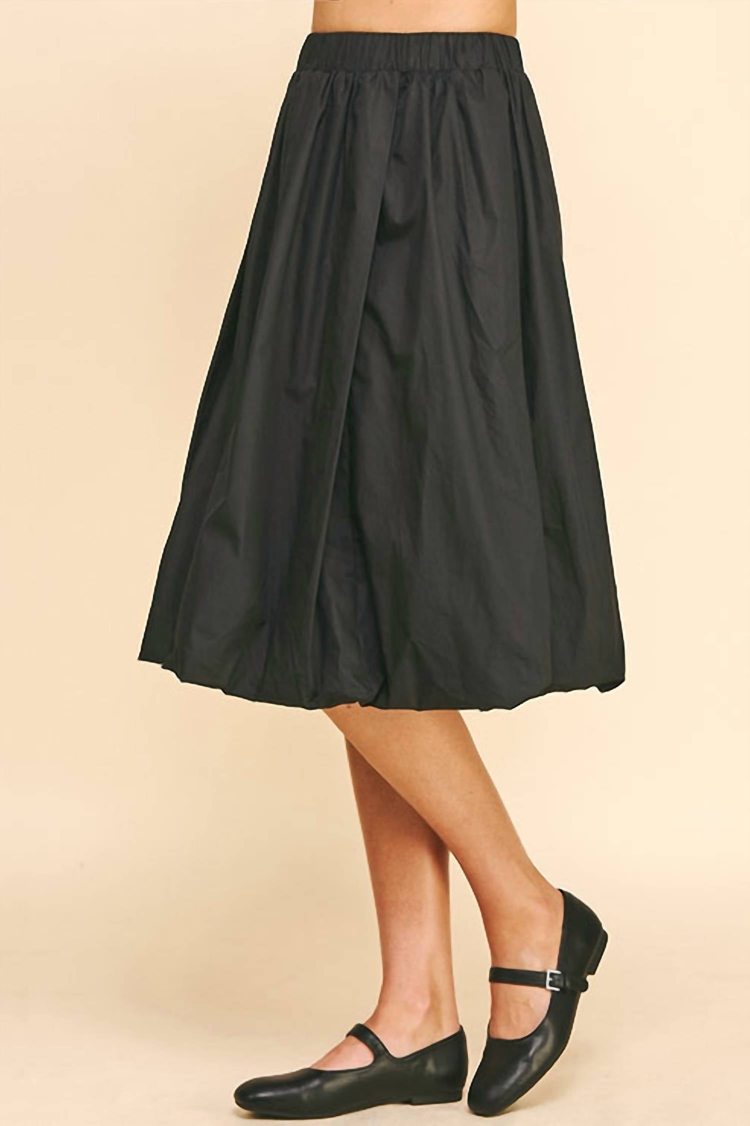 Pinch - Bubble Hem Knee Skirt