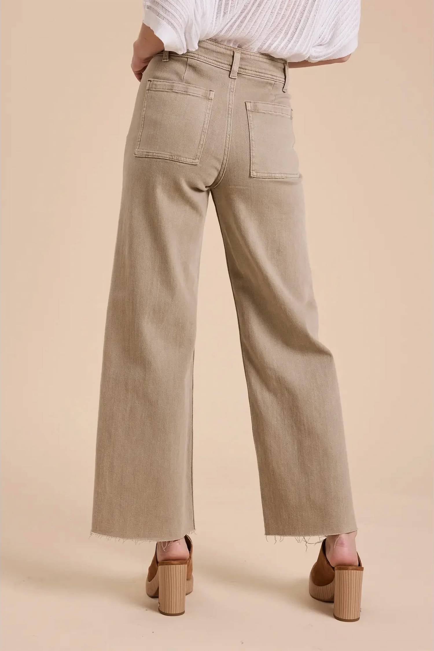 Miou Muse - Straight Wide Leg Denim Pants