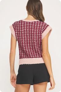 Strut & Bolt - All Yours Check Tweed Knit Sweater