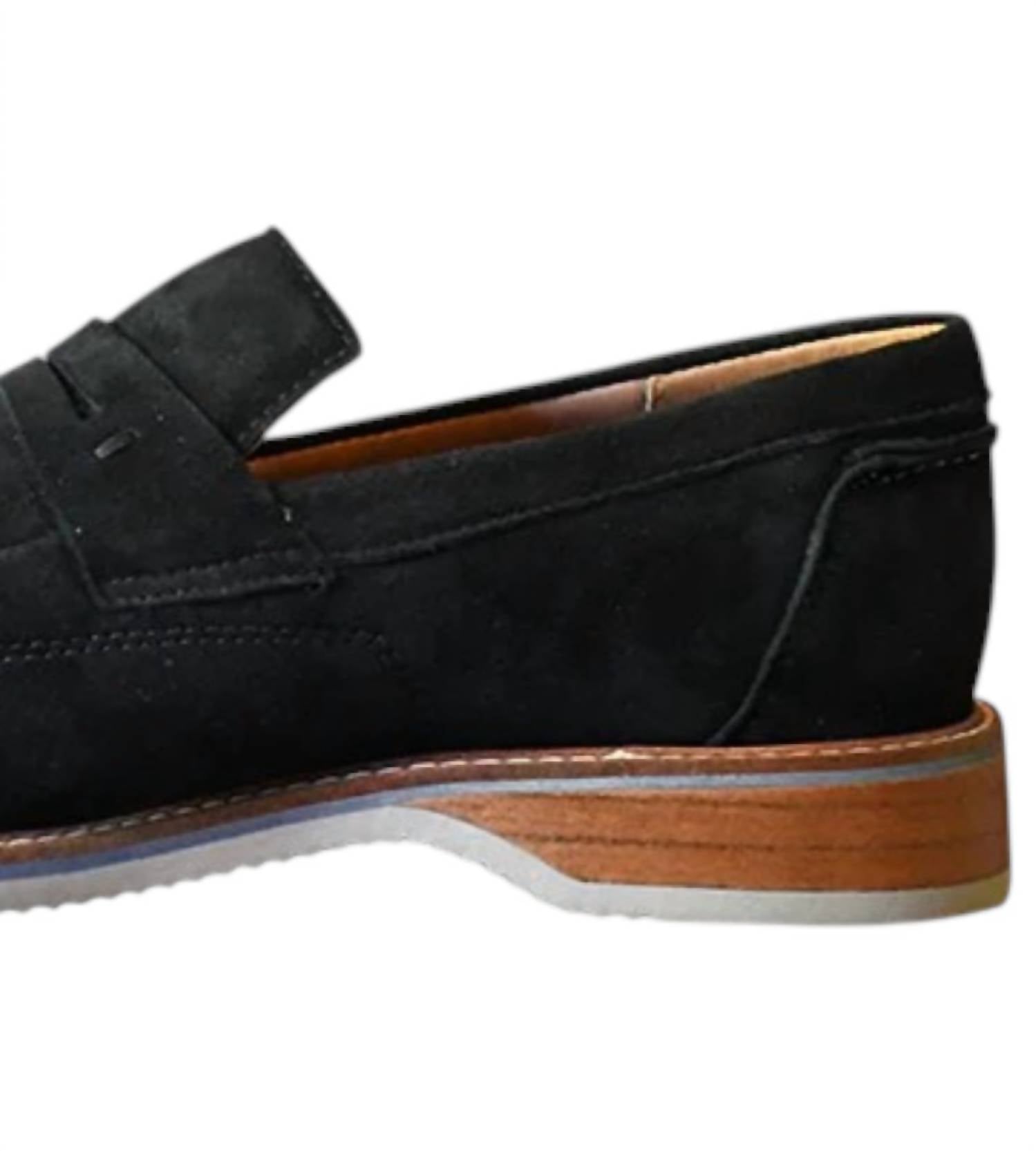 Artelio Men's Amalfi Loafer in black suede - men's loafer - alternate view