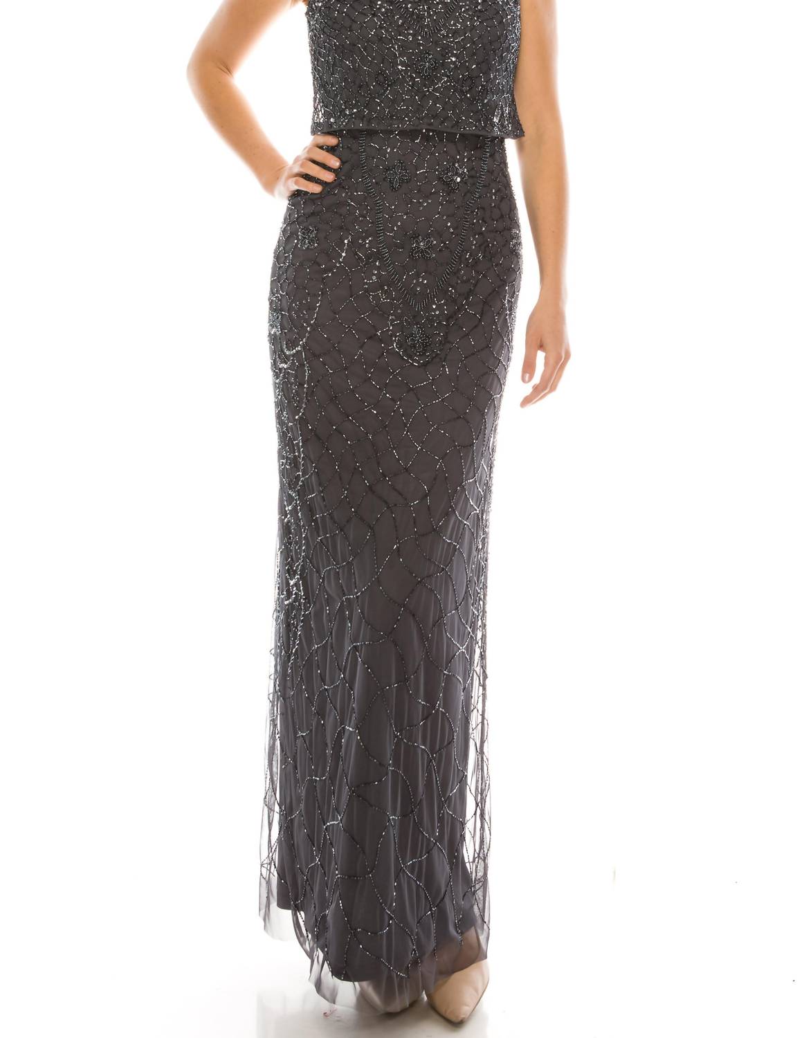 Aidan Mattox - Sleeveless Blouson Embellished Dress