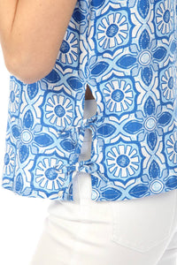 Charlie B - Side Ties Printed Sleeveless Top