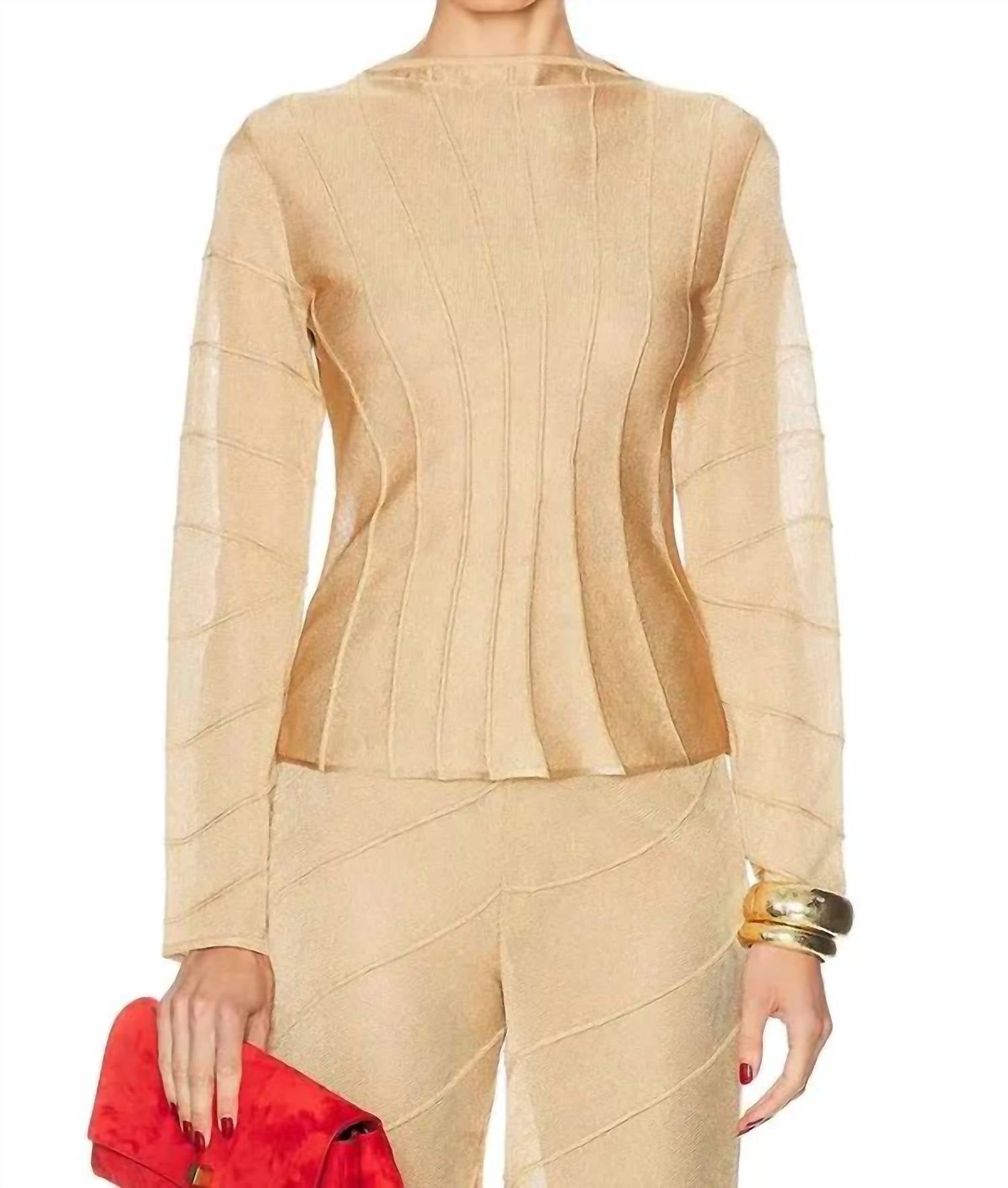 cult gaia Avril Knit Top in tierra - women's blouse
