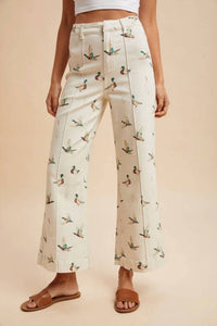 Anniewear - Mallard Duck Wide Leg Denim