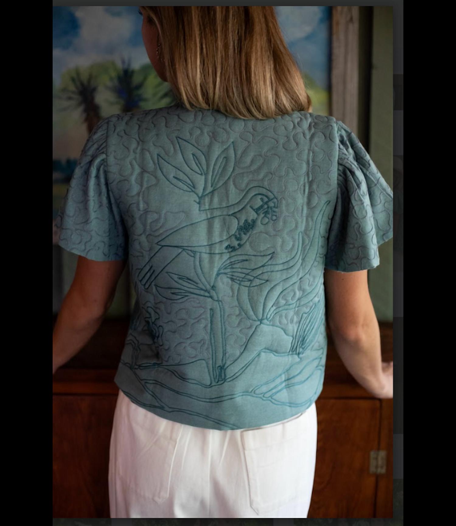 Exvoto - Darby Reversible Embroidery Linen Vest
