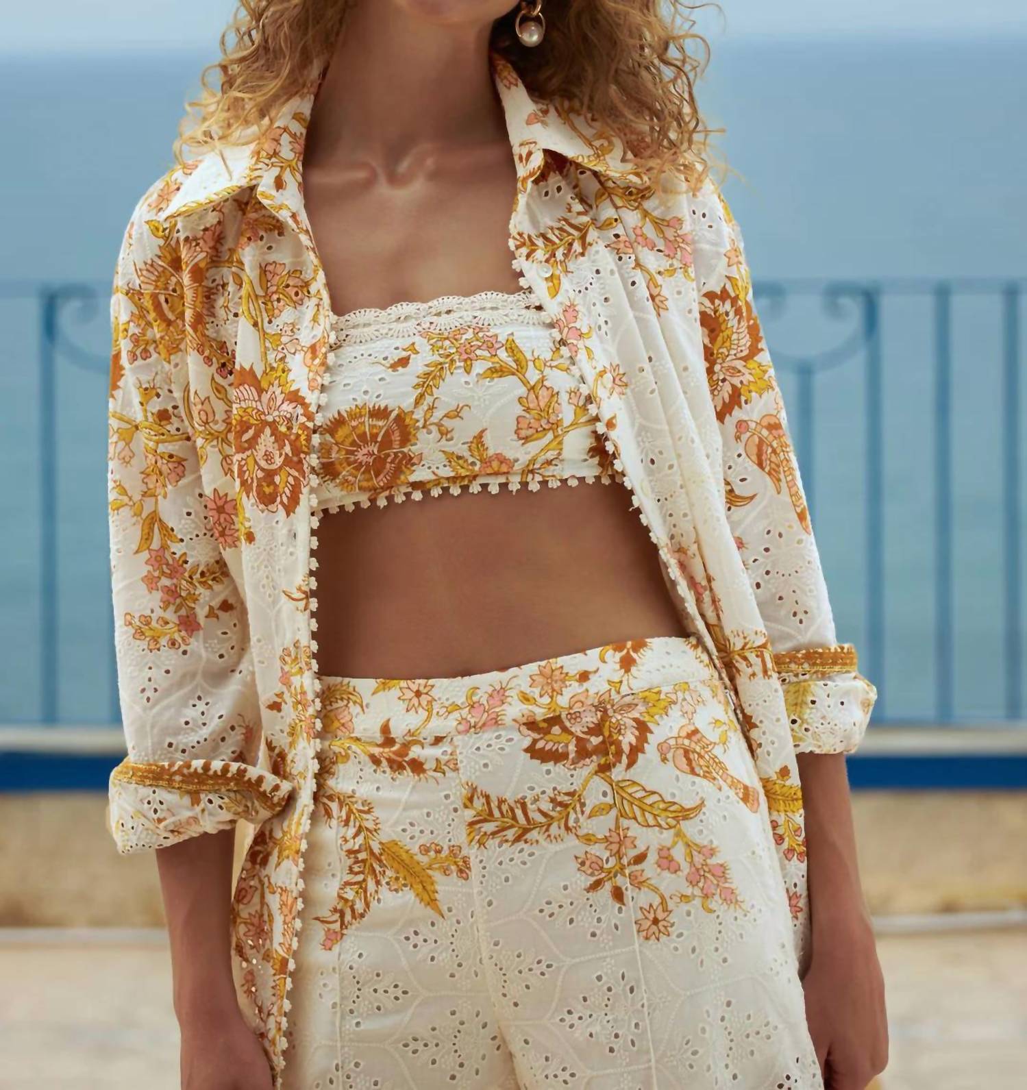 Hemant & Nandita - Tora Bandeau Square Neck Top