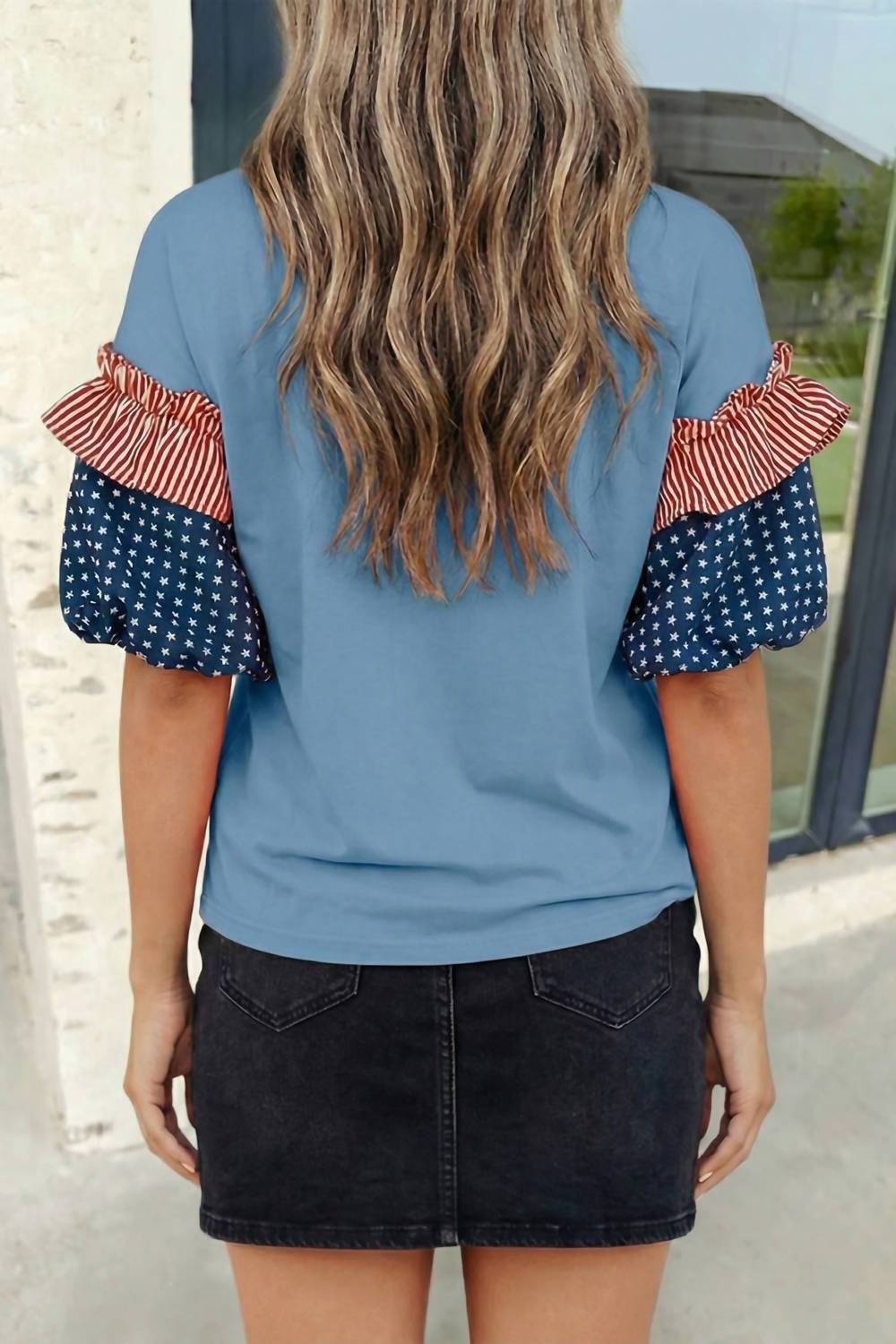 Aapparella - Sequin Stars & Stripes Top