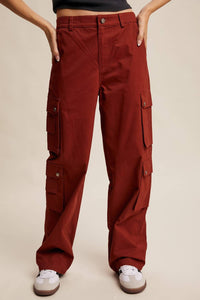 Listicle - Multi Pocket Wide Leg Cargo Pant
