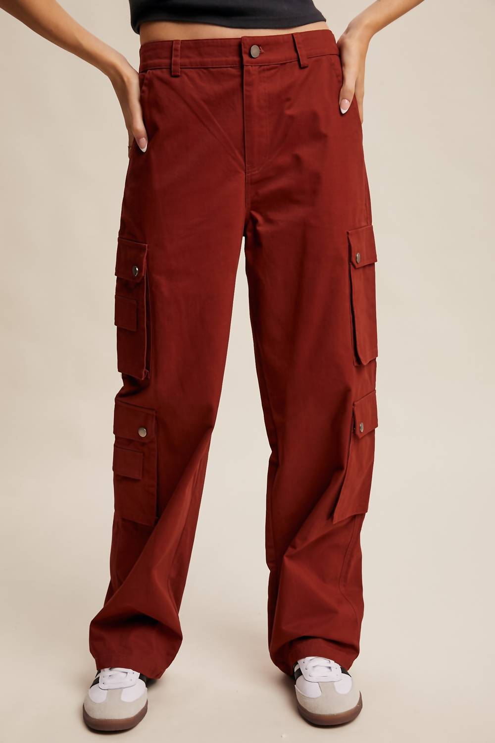 Listicle - Multi Pocket Wide Leg Cargo Pant