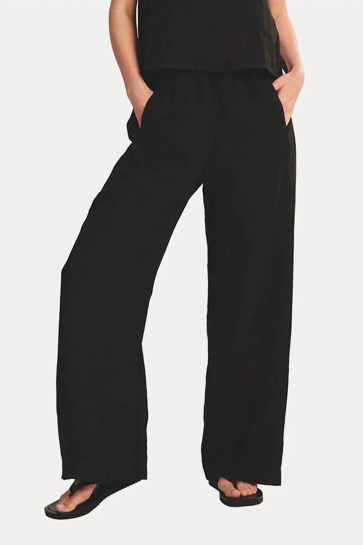 Velvet By Graham & Spencer - Lola Wide-leg Linen Pants