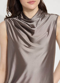 Lysse - Irina Stretch Satin Turtleneck Top